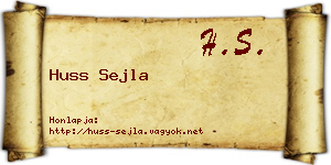 Huss Sejla névjegykártya